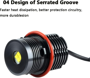 2 x LED Angel Eyes Marker 25W Weiß Plug & Play Canbus für E87 E90 E91 E39 E60 E61 E63 E64 E65 E66 E83 E53