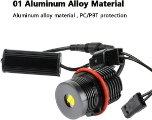 2 x LED Angel Eyes Marker 25W Weiß Plug & Play Canbus für E87 E90 E91 E39 E60 E61 E63 E64 E65 E66 E83 E53