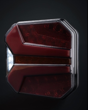 2 x Lkw LED Anhänger Dynamic Rückleuchten hinten Leuchten Quadratisch LKW 24V 