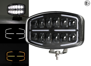 LED Arbetsbelysning Extraljus 12V 24V för SUV 4x4 Traktor Bil DRL Ljus Vit/Gul