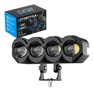 Universell 40W LED halogen arbeidslys nær/fjernlys, hvit/gul 9V - 85V for Jeep terrengsykkel motorsykkel