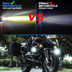Universell 40W LED halogen arbeidslys nær/fjernlys, hvit/gul 9V - 85V for Jeep terrengsykkel motorsykkel