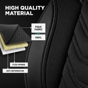 2+1 LUX Renault Master IV 2024+,Nissan Interstar 2024+ Huse Scaune Microbuze Negru Ecologic Piele Textile