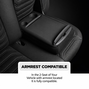2+1 LUX FORD TRANSIT CUSTOM MK1 2012-2023 Seat Covers Van Bus Black Eco Leather Textile