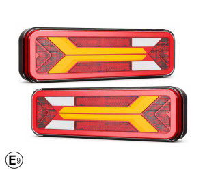 2 x Lkw LED Anhänger Dynamic Rückleuchten hinten Leuchten 12v 24V E9