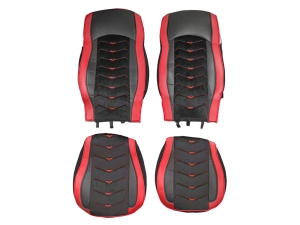 2x Huse Scaune pentru DAF XF 106 2015-2021 Camioane Negru Rosu Piele Alcantara