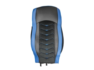 2x Seat covers for DAF XF 106 2015-2021 Truck Black Blue Leather Alcantara