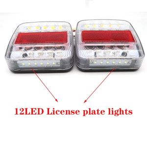 2 x Tail truck light  ,trailer lights,brake light left right 14 Led magnet 12v