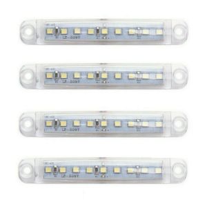 9 Led Feu Indicateur Gabarit Latéral Remorque Camion Blanc  12v 24v
