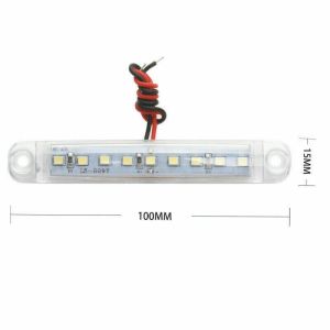 9 Led Feu Indicateur Gabarit Latéral Remorque Camion Blanc  12v 24v