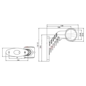 2 x Led Stalk Position lights led lights marker indicator truck trailer e-mark 12V 24V
