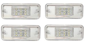 4 x 9 LED Leuchte Begrenzungsleuchte Umrißleuchte  LKW Anhänger Weiß 12/24V