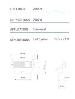 2 x 4 LED Leuchte Begrenzungsleuchte Umrißleuchte  LKW Anhänger Rot 12/24V