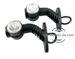 2 x Led Stalk Position lights led lights marker indicator truck trailer e-mark 12V 24V