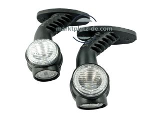 2 x Led Stalk Position lights led lights marker indicator truck trailer e-mark 12V 24V