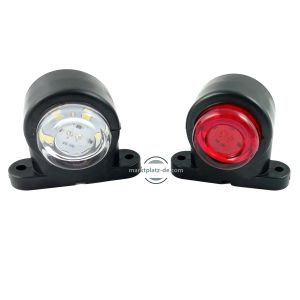 2 x 6 Led Tilhenger blinklys ,Lastebil markeringslys Dioder Rød/Hvit 12/24v