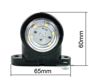 2 x 6 Led Tilhenger blinklys ,Lastebil markeringslys Dioder Rød/Hvit 12/24v