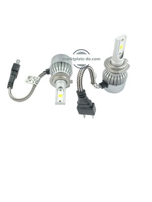 2 x Led H7 lys, hovedlys, lyspærer, strålekaster  COB 90w 9000lm