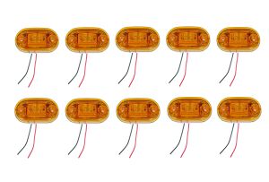 2 LED Mini Feux cote indicateur camion,remorque ambre 12V 24V