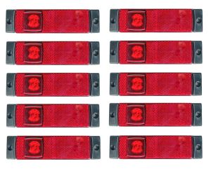 10 x 4 LED Leuchte Begrenzungsleuchte Umrißleuchte  LKW Anhänger Rot 12/24V