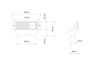 10 x 4 LED Luz Lateral Marcador Camiones Remolque Rojo 12/24v