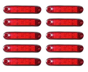 18 Led Sidemarkeringslys rod 12v 24v