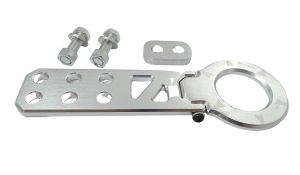 Rückseite Abschleppöse Haken Universal Silber JDM Stil Aluminium Rennen Wagen