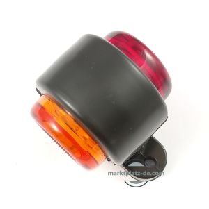 2 x 12 Led Feux lateral indicateur camion,remorque leds rouge / jaune 12/24v