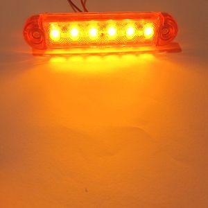 6 LED Umrissleuchte Begrenzungsleuchten Anhänger Gelb 12V 24V LKW
