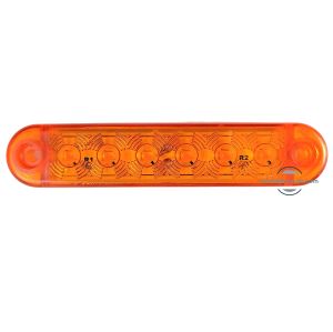 6 LED Markeringsljus  Sidemarkeringsljys 12/24v gul släp lastbil