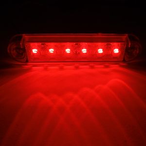 6 Led Feu Indicateur de position latéral ,remorque camion  rouge 12V 24V