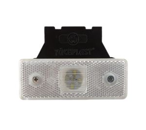 4 LED Seitenmarkierungsleuchten Anhänger LWK Reflektor Umrissleuchte Weiss 24V 