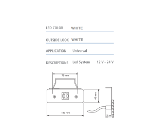 4 LED Seitenmarkierungsleuchten Anhänger LWK Reflektor Umrissleuchte Weiss 24V 
