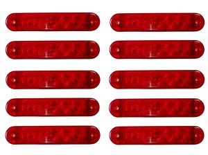 6 Led Feu Indicateur de position latéral ,remorque camion  rouge 12V 24V