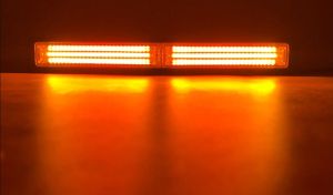 40w COB LED BAR Kühlergril Blitzlicht Warnleuchte Notfall Strobe Leuchte Bernstein 12V 24V