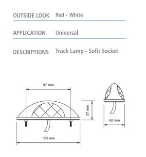 LED Umrissleuchte 12v 24v Beleuchtung Wohnmobil PKW Anhänger Rot Weiss 