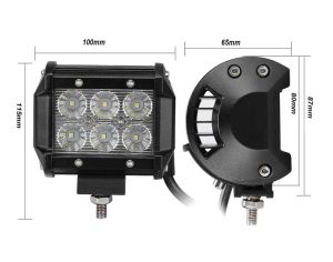 LED Arbetsbelysning 12V 18W för SUV 4x4 Traktor Bil