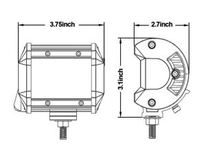 LED Arbetsbelysning 12V 18W för SUV 4x4 Traktor Bil