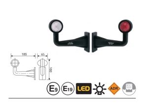 2 x Remorque Feu Gabarit LED E9 12v 24v