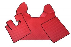 DAF XF 105 Automat Rot Leder Matten Fußmatten Autoteppiche LKW