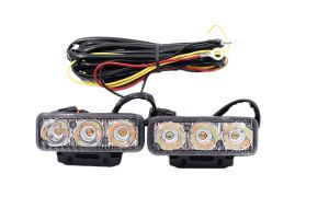 2 x 3 LED  Tagfahrleuchte Blinker PKW Nebel DRL Laufen Fahren Weiß Bernstein 12V