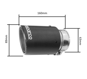 Eksoshale Svart Karbon 160mm