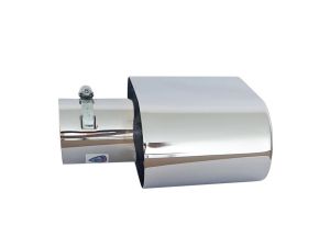 Auspuffblende Endrohr Silber Schwarz 180mm 