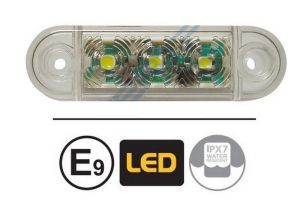 LED Umrissleuchte Anhänger LKW Wohnwagen Wohnmobil Weiß E9 12V 24V