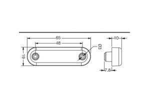 LED Side Marker lights Trailer Truck Lorry Caravan Red E9 12v 24v
