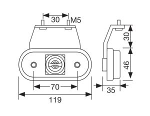 LED Umrissleuchte Anhänger LKW Wohnmobil Gelb ISO9001 E9 12V 24V