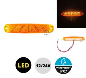 10 Led Lămpi de marcaj Camion Remorcă Caravana Galben 12v 24v