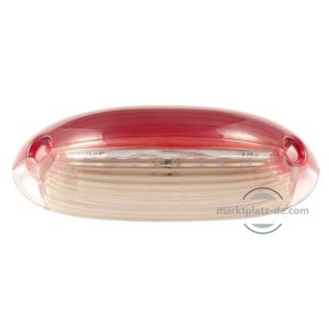 2 x 18 LED Umrissleuchte Begrenzungsleuchten Anhänger Rot/Weiss 12/24V LKW Wohnwagen