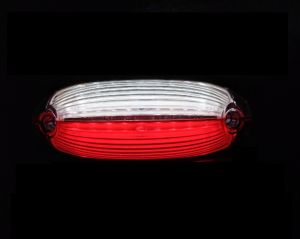 2 x 18 LED Umrissleuchte Begrenzungsleuchten Anhänger Rot/Weiss 12/24V LKW Wohnwagen