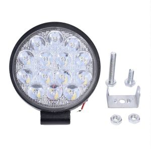 LED Runden Arbeitsscheinwerfer 42W  Leuchten Für PKW LKW Traktor Auto Schwarz